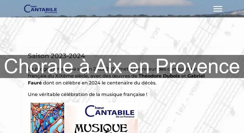Chorale à Aix en Provence