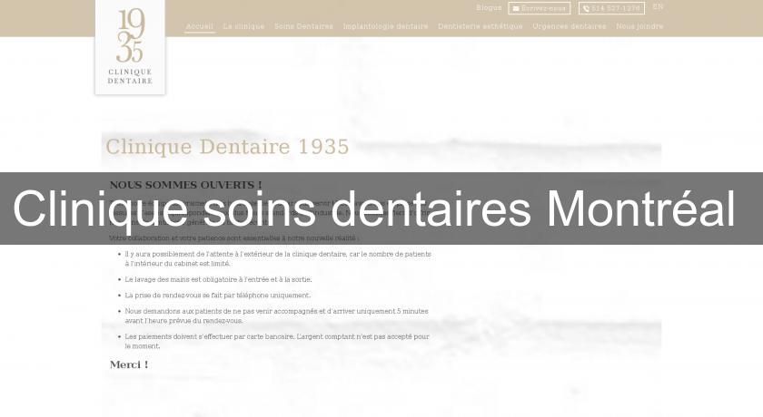 Clinique soins dentaires Montréal 