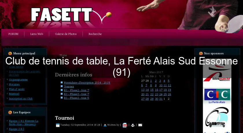 Club de tennis de table, La Ferté Alais Sud Essonne (91)