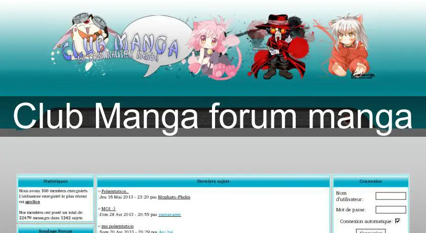 Club Manga forum manga