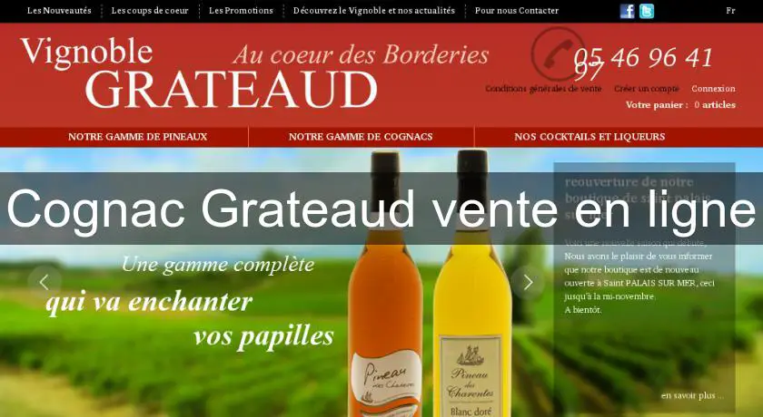Cognac Grateaud vente en ligne