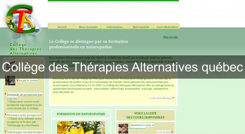 Collège des Thérapies Alternatives québec