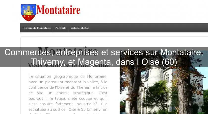 Commerces, entreprises et services sur Montataire, Thiverny, et Magenta, dans l'Oise (60)