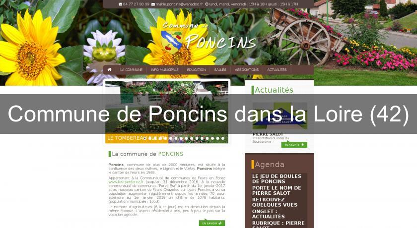 Commune de Poncins dans la Loire (42)
