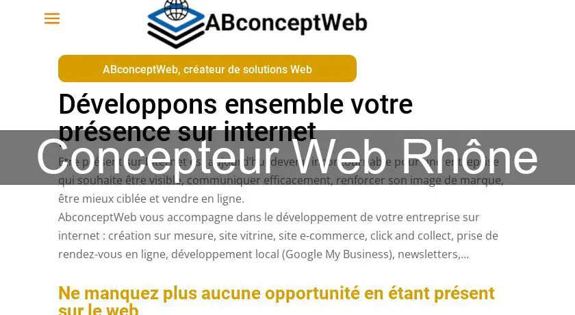 Concepteur Web Rhône