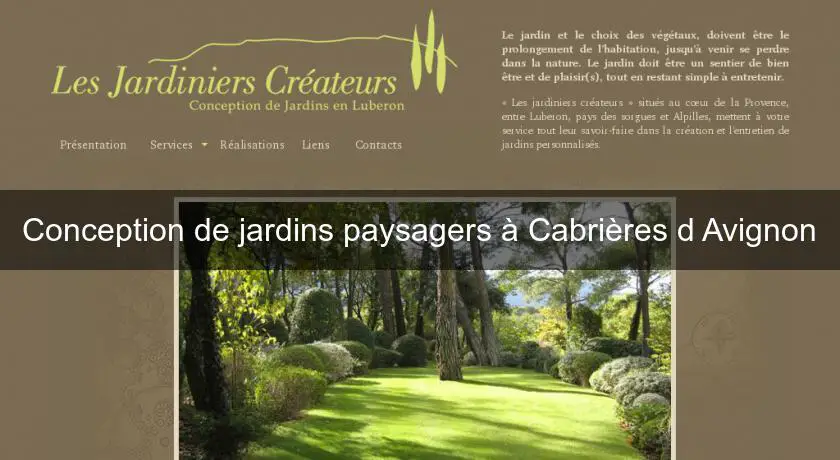 Conception de jardins paysagers à Cabrières d'Avignon