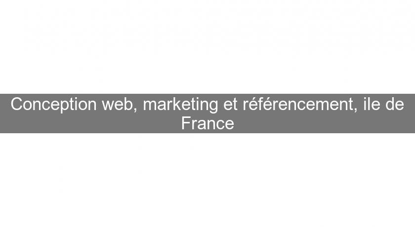 Conception web, marketing et référencement, ile de France