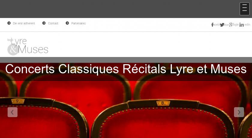 Concerts Classiques Récitals Lyre et Muses