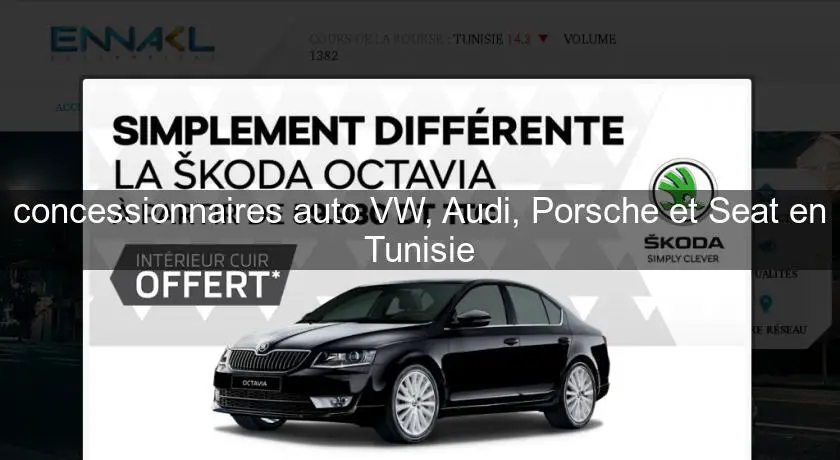 concessionnaires auto VW, Audi, Porsche et Seat en Tunisie