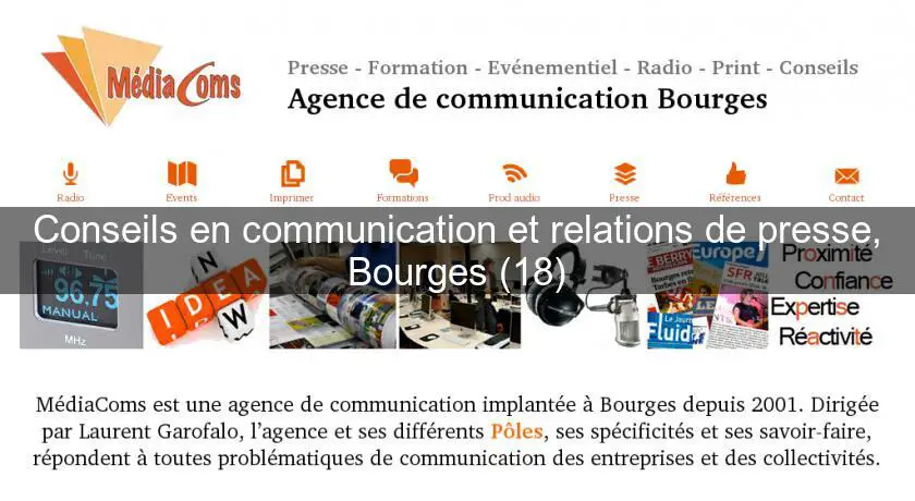 Conseils en communication et relations de presse, Bourges (18)