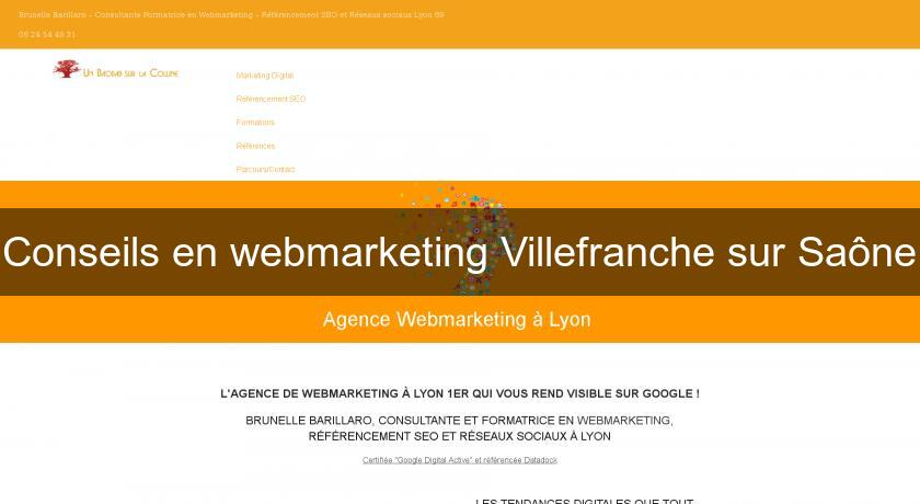 Conseils en webmarketing Villefranche sur Saône