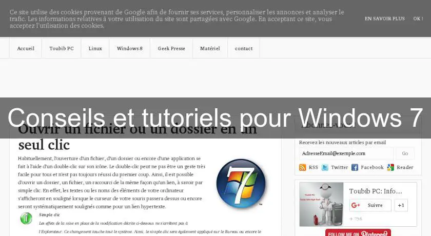 Conseils et tutoriels pour Windows 7