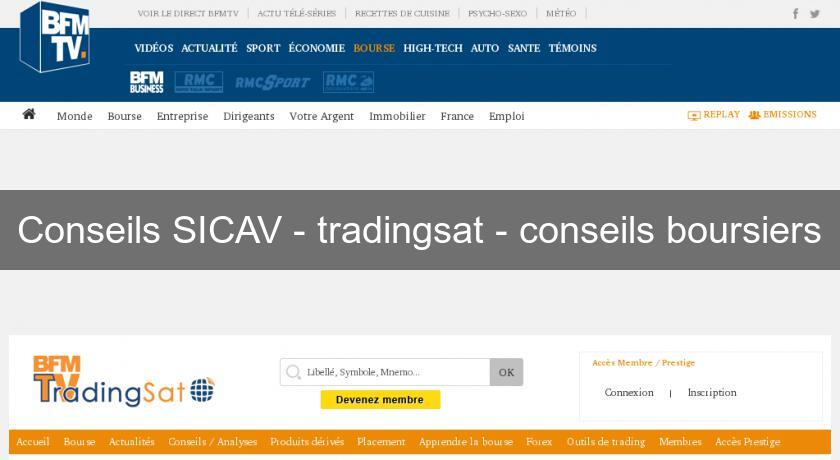 Conseils SICAV - tradingsat - conseils boursiers