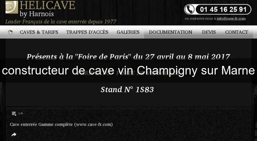 constructeur de cave vin Champigny sur Marne