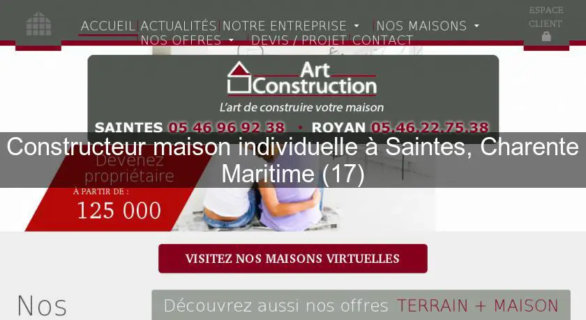 Constructeur maison individuelle à Saintes, Charente Maritime (17)