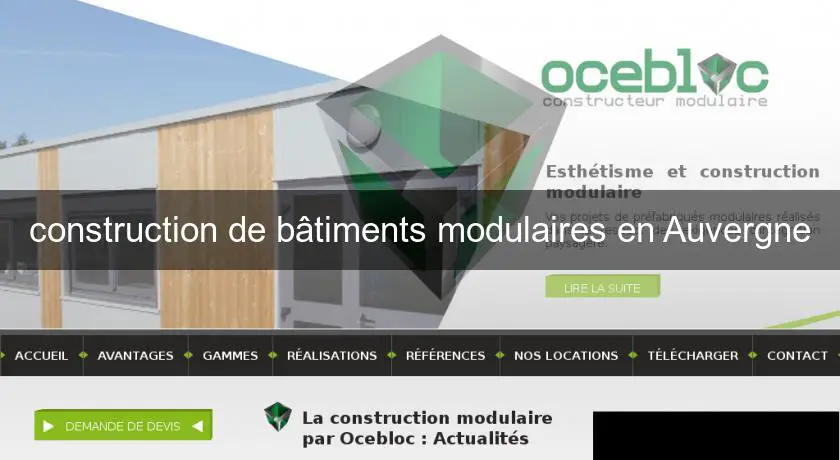 construction de bâtiments modulaires en Auvergne