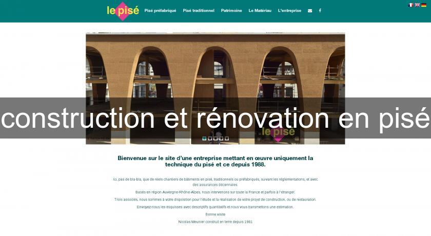 construction et rénovation en pisé