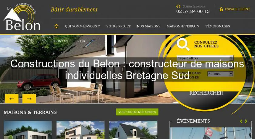 Constructions du Belon : constructeur de maisons individuelles Bretagne Sud