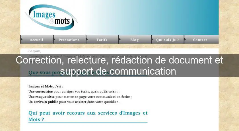 Correction, relecture, rédaction de document et support de communication 