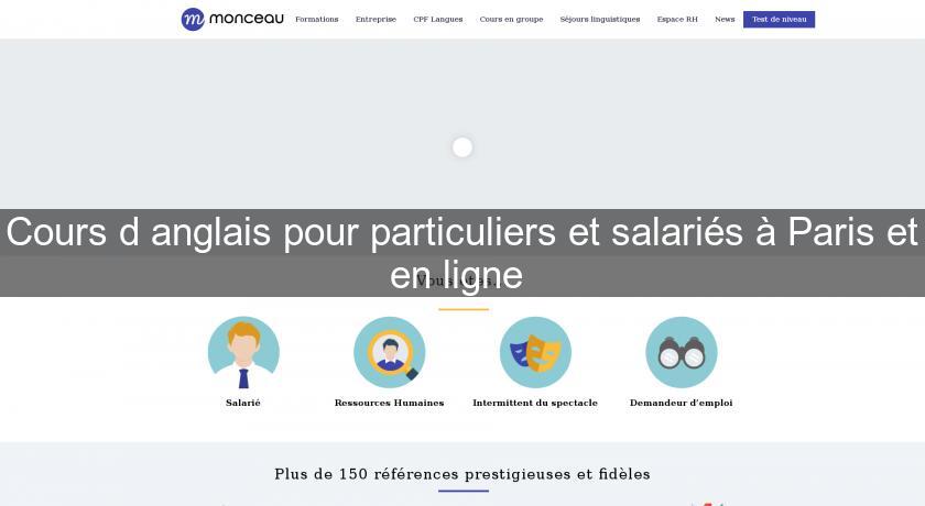 Cours d'anglais pour particuliers et salariés à Paris et en ligne 