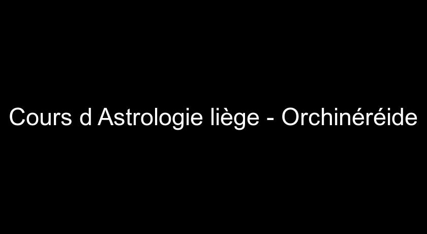 Cours d'Astrologie liège - Orchinéréide