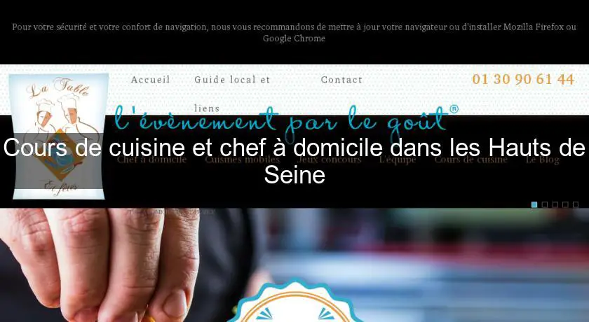 Cours de cuisine et chef à domicile dans les Hauts de Seine