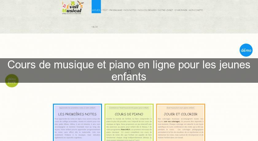 Cours de musique et piano en ligne pour les jeunes enfants
