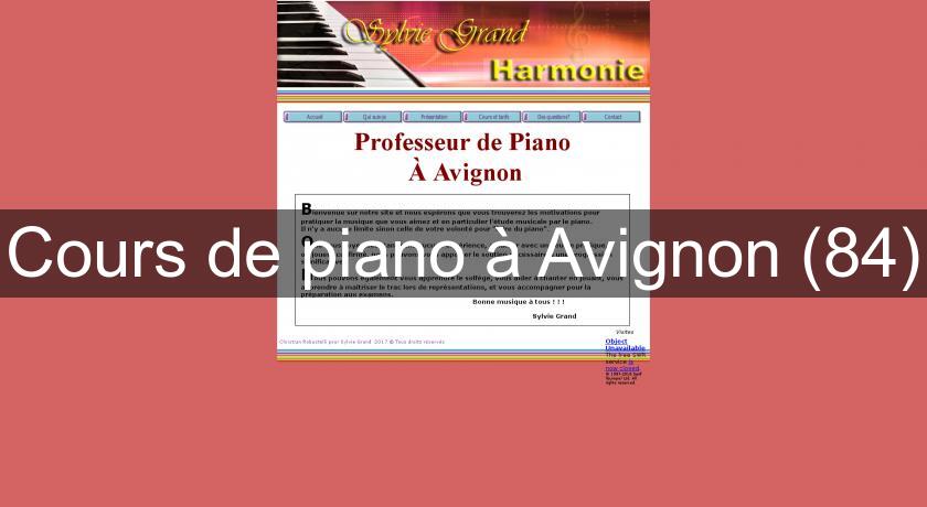 Cours de piano à Avignon (84)