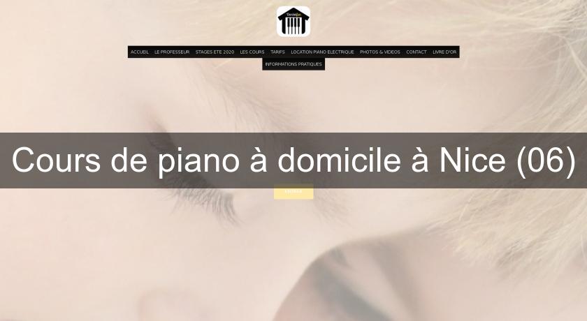 Cours de piano à domicile à Nice (06)