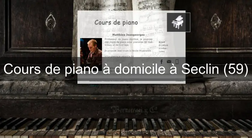 Cours de piano à domicile à Seclin (59)