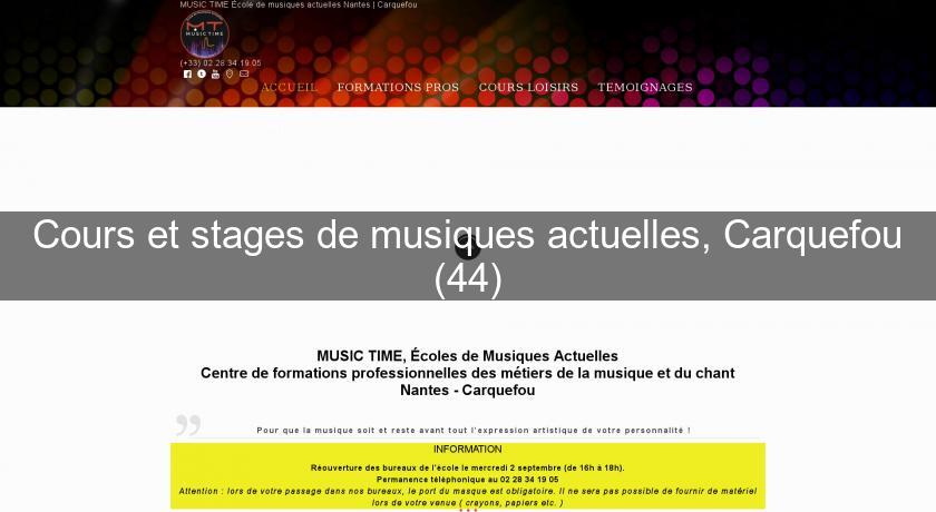 Cours et stages de musiques actuelles, Carquefou (44)