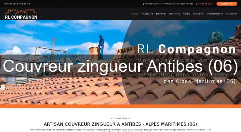 Couvreur zingueur Antibes (06)