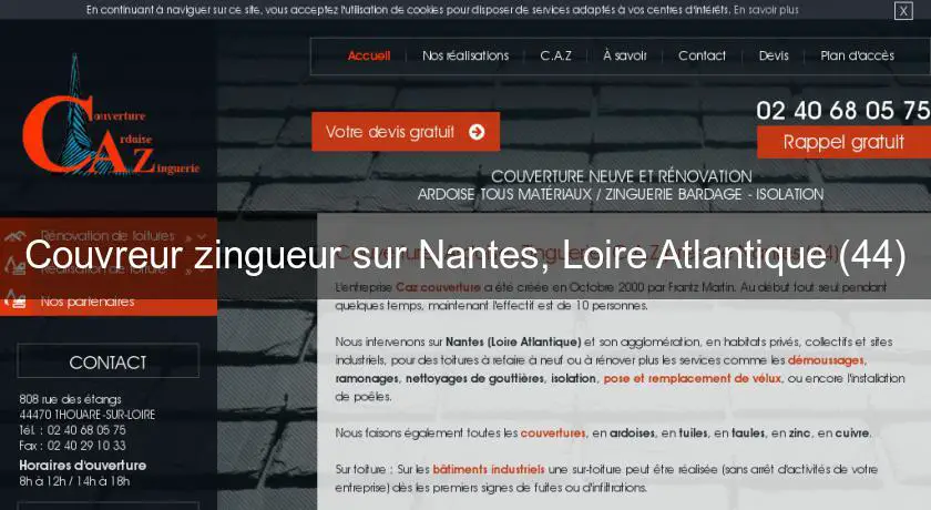 Couvreur zingueur sur Nantes, Loire Atlantique (44)
