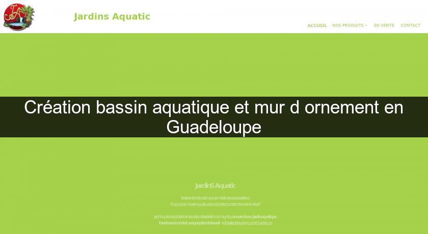 Création bassin aquatique et mur d'ornement en Guadeloupe