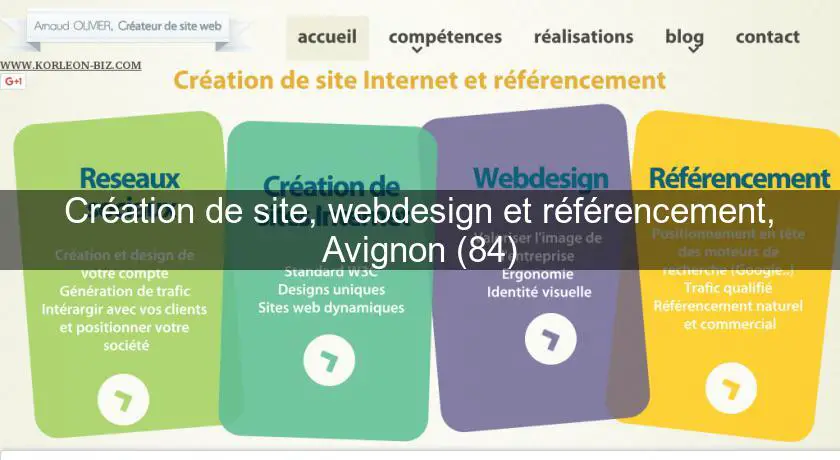 Création de site, webdesign et référencement, Avignon (84)
