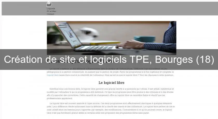 Création de site et logiciels TPE, Bourges (18)