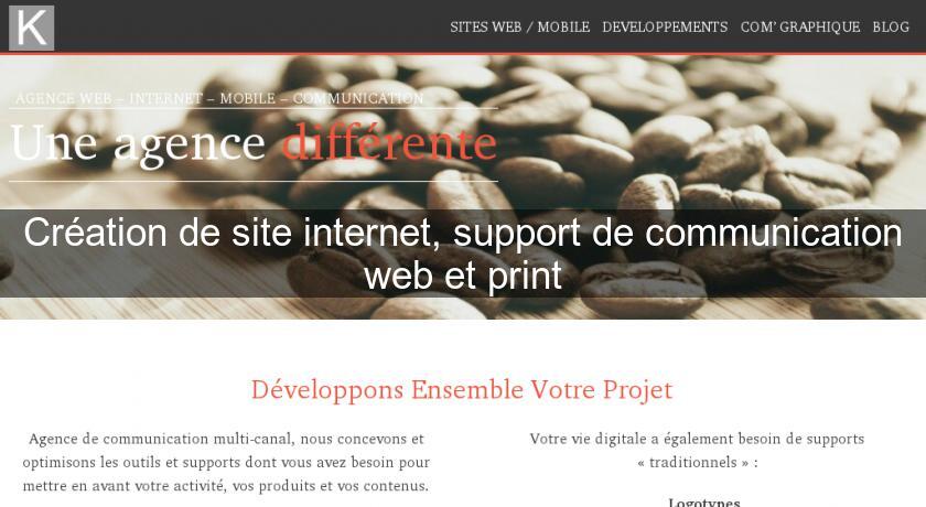 Création de site internet, support de communication web et print