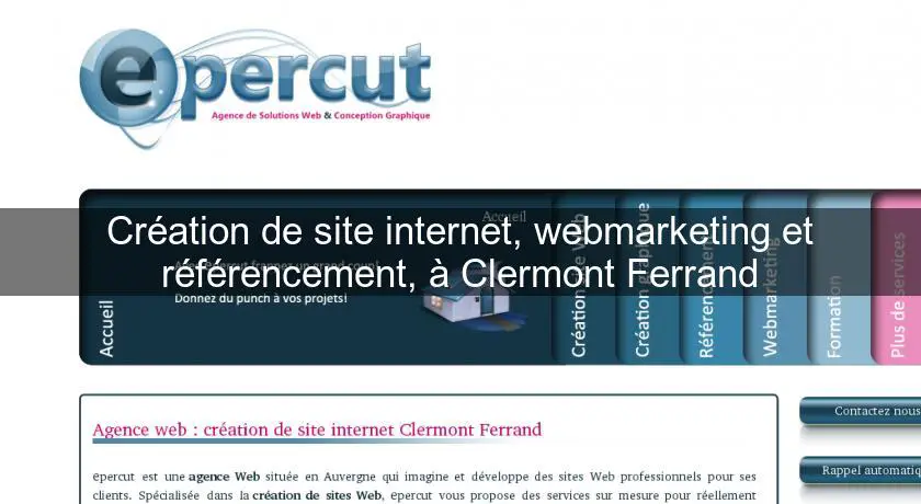 Création de site internet, webmarketing et référencement, à Clermont Ferrand