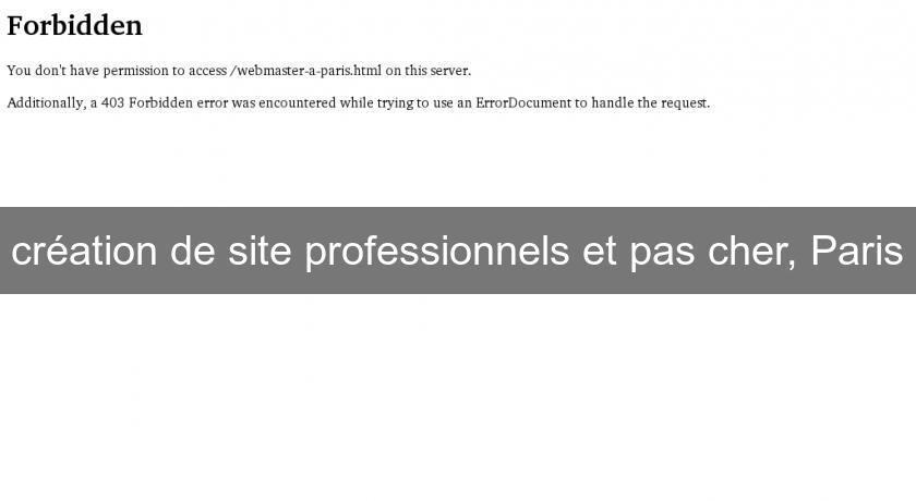 création de site professionnels et pas cher, Paris