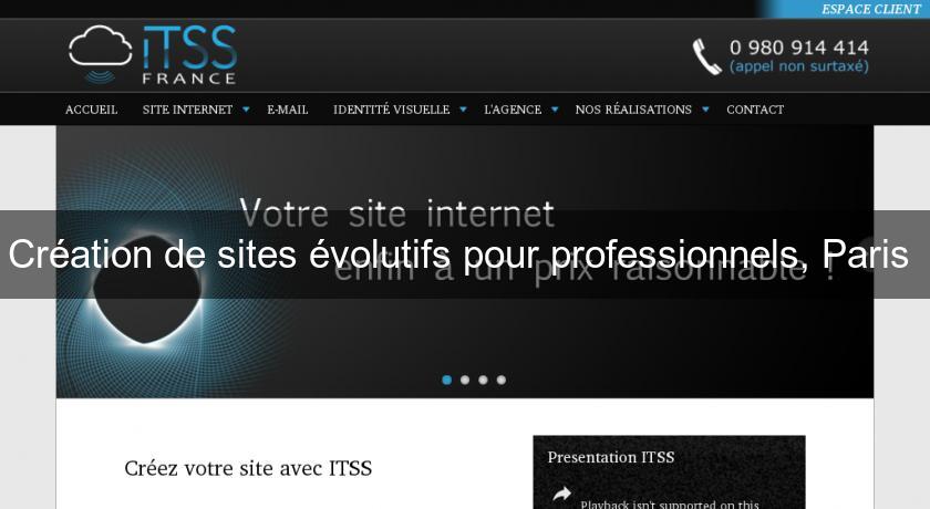 Création de sites évolutifs pour professionnels, Paris 