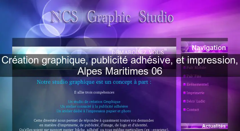 Création graphique, publicité adhésive, et impression, Alpes Maritimes 06