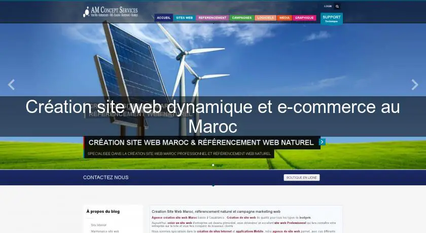 Création site web dynamique et e-commerce au Maroc
