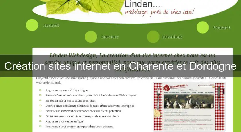 Création sites internet en Charente et Dordogne