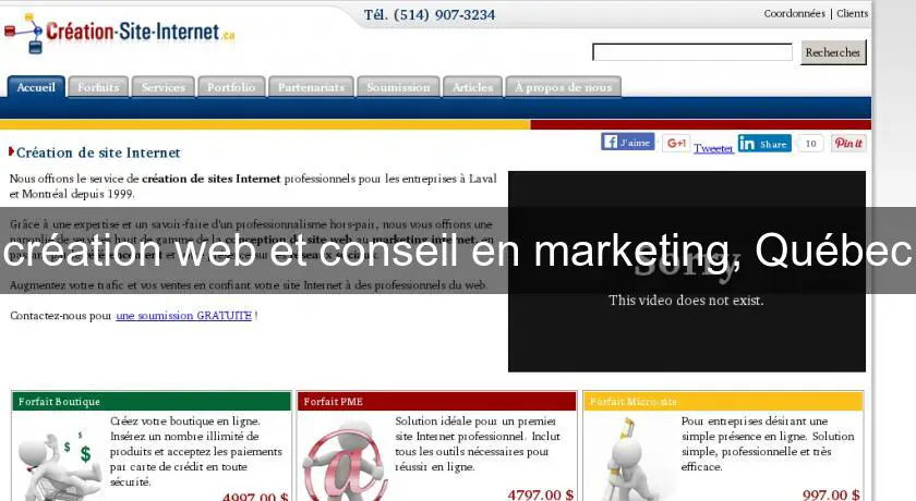création web et conseil en marketing, Québec