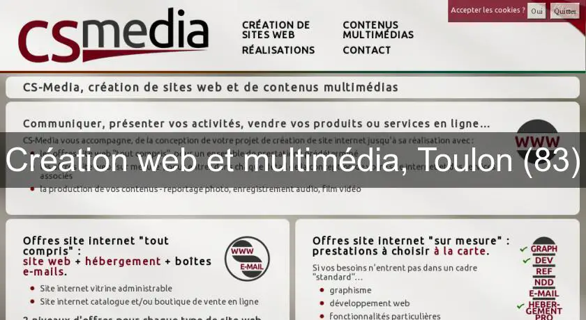 Création web et multimédia, Toulon (83)