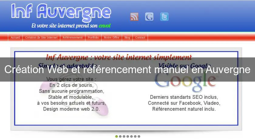 Création Web et référencement manuel en Auvergne