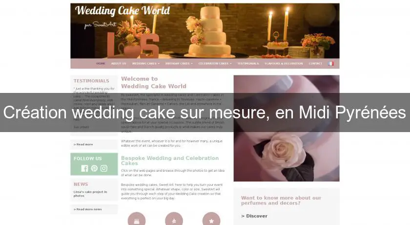 Création wedding cake sur mesure, en Midi Pyrénées