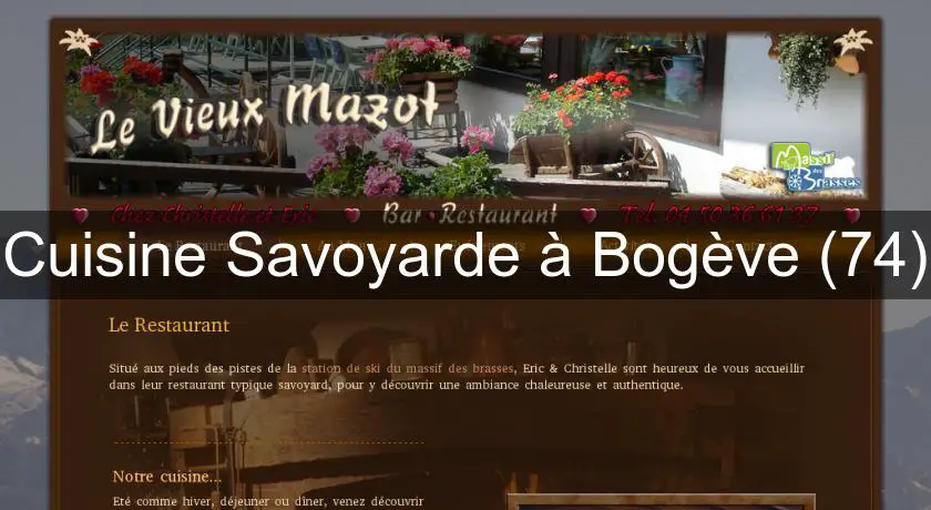 Cuisine Savoyarde à Bogève (74)