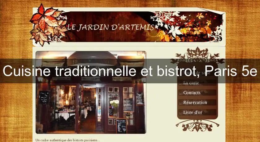 Cuisine traditionnelle et bistrot, Paris 5e