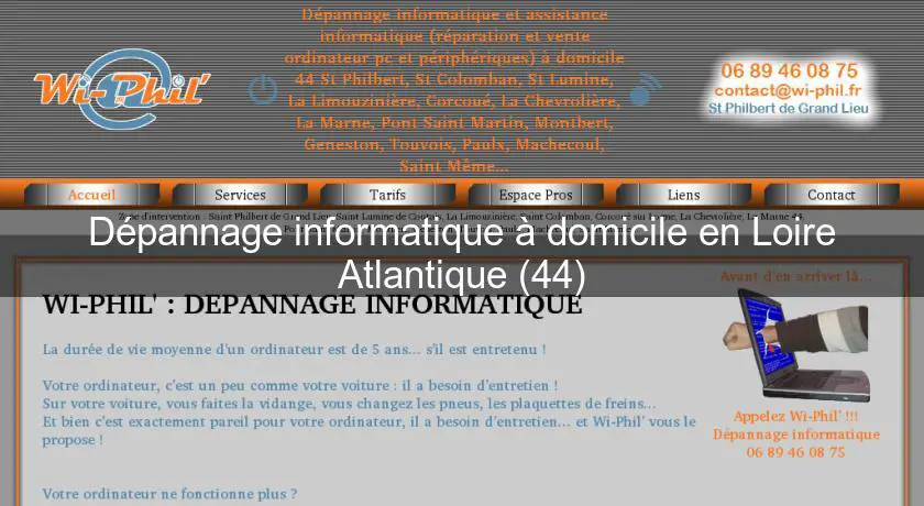 Dépannage informatique à domicile en Loire Atlantique (44)